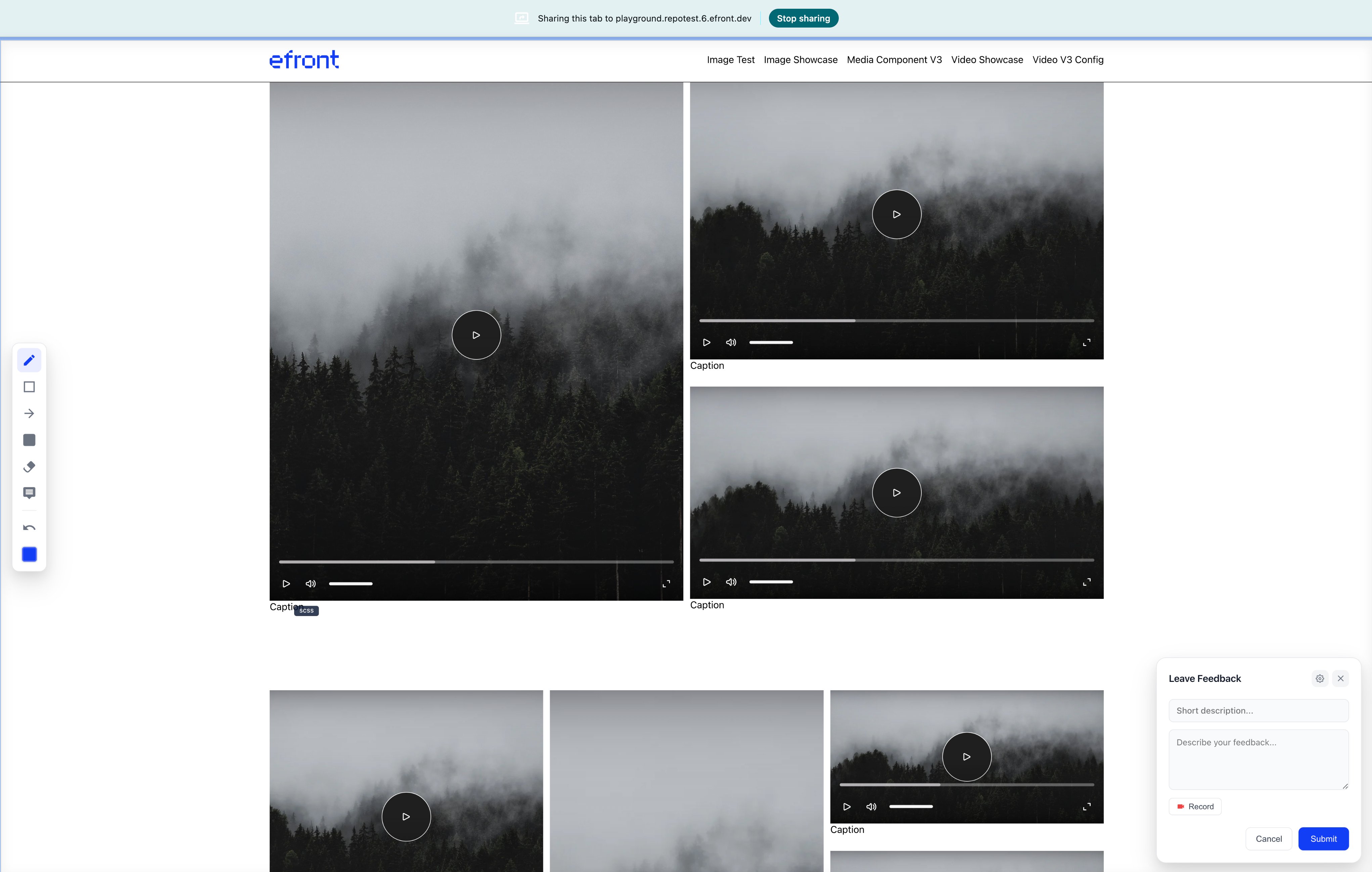 Efront Playground live testing